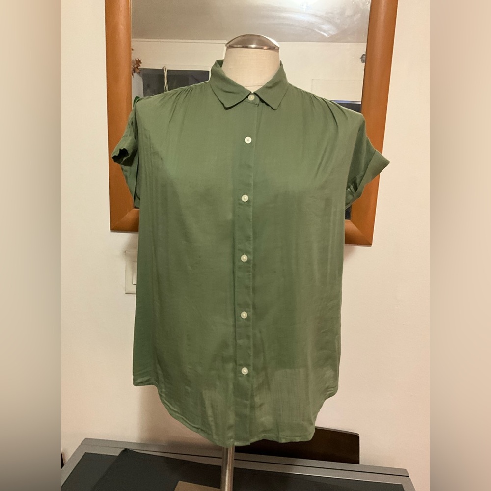 GAP Olive Button-Down Shirt